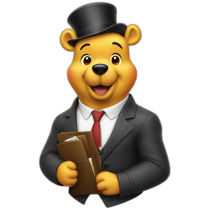 winne the pooh as a banker emoji