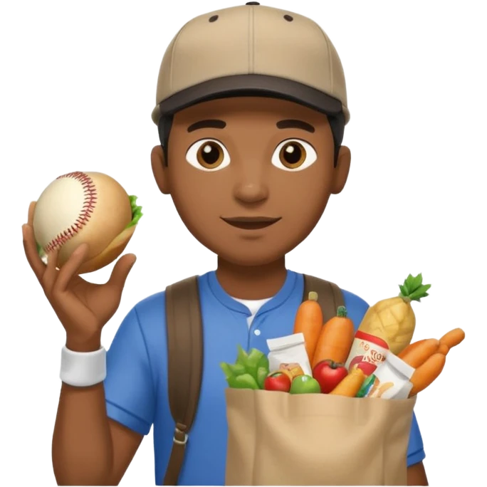 Street Food Shopper black man  emoji