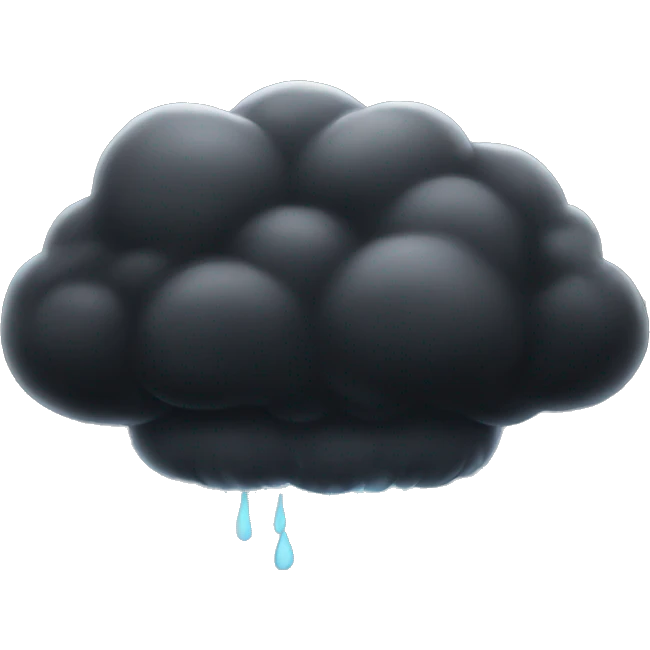 Black cloud emoji