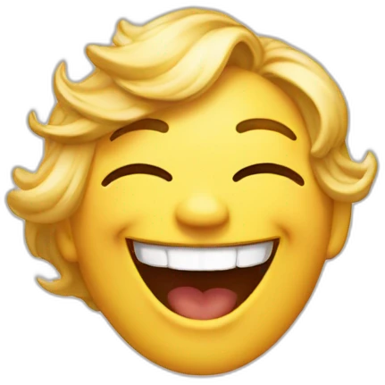 Laughing emoji in vogue style emoji
