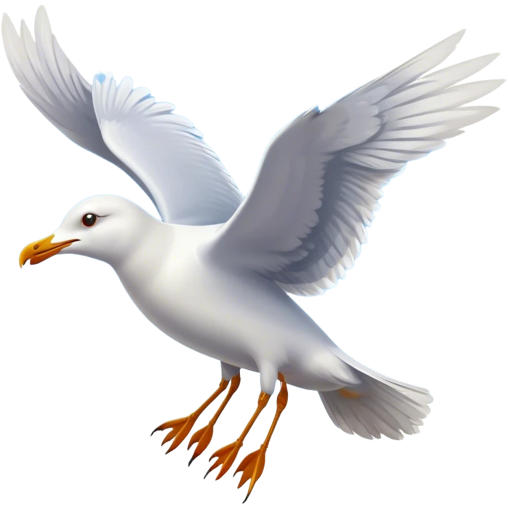 Seagull flying emoji