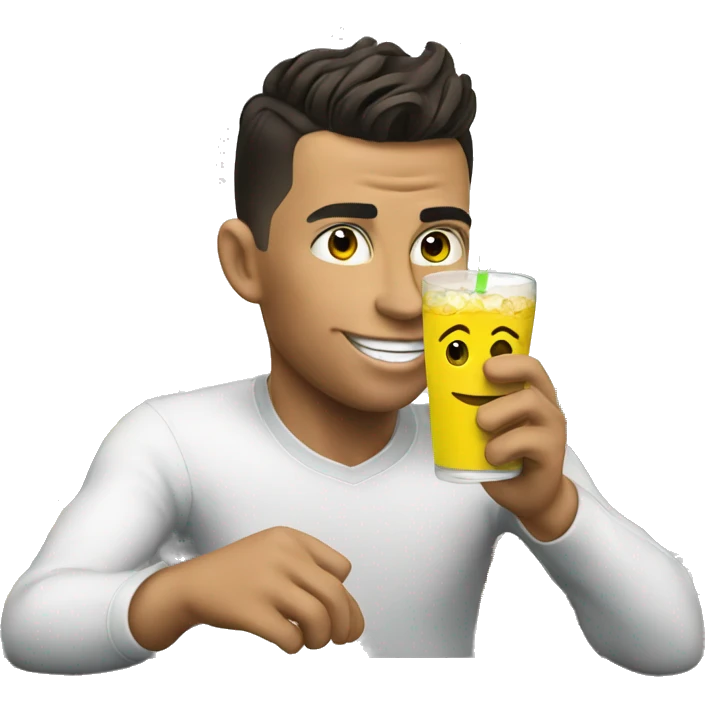 Cr7 with a drink emoji