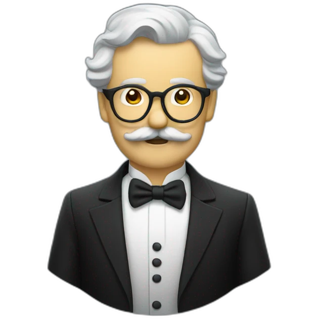 conductor glases moustache emoji