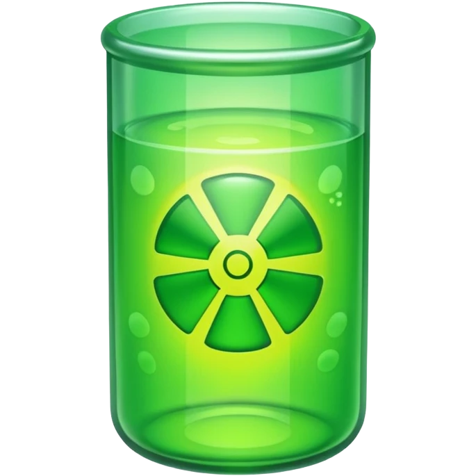 Uranium like inside a tube that we see on tiktok, without the symbol thing, and no line thing, just tube and pure green emoji