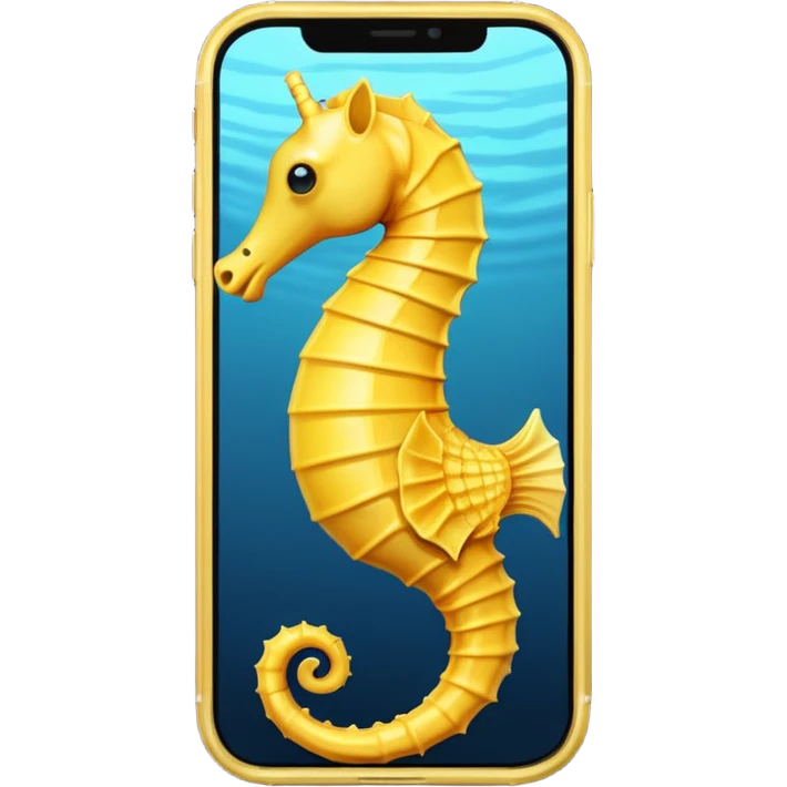 Yellow seahorse in the iPhone emoji