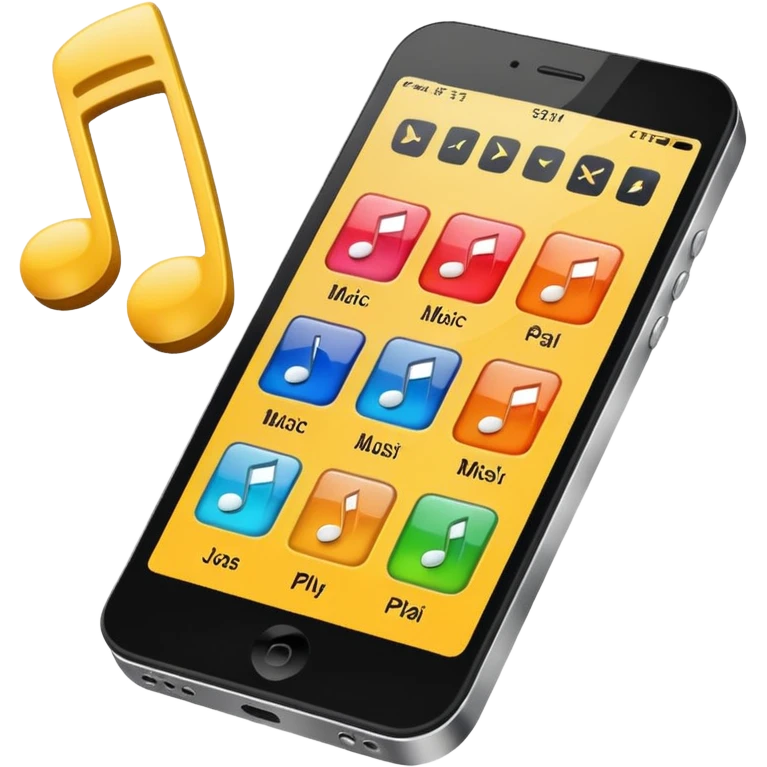 phone on a music play page emoji