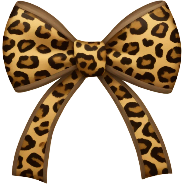 Create a bow emoji with leopard print  emoji