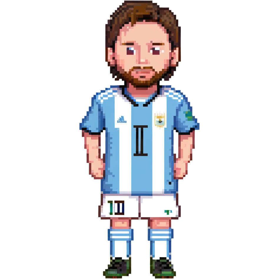 Lionel Messi, famous soccer player with Argentina jersey emoji