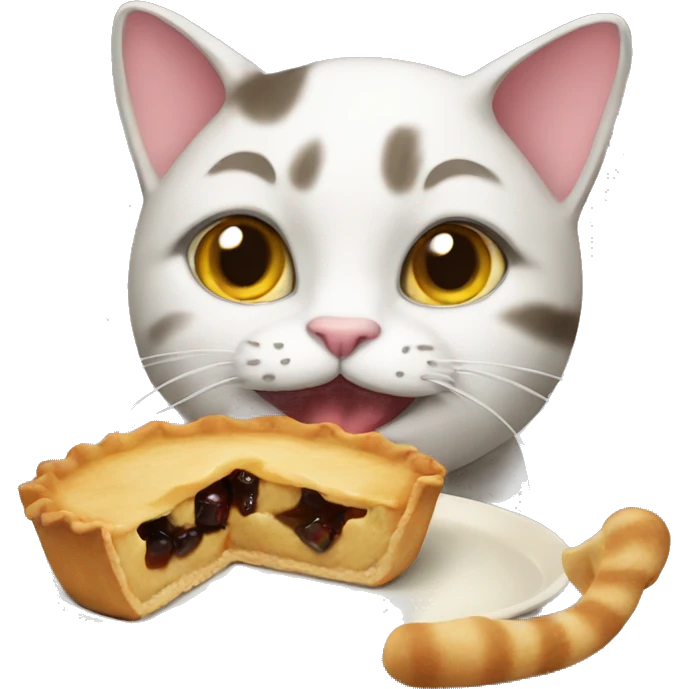 Cat eating pie emoji