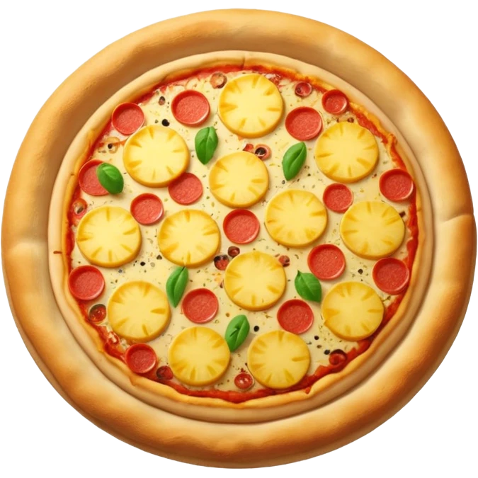pizza with pineapple emoji