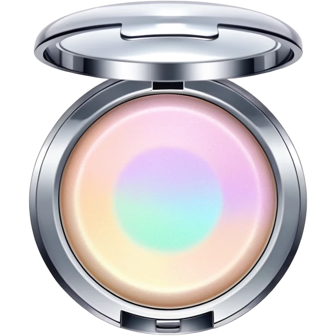 Shimmering pearly glow highlighter makeup compact  emoji