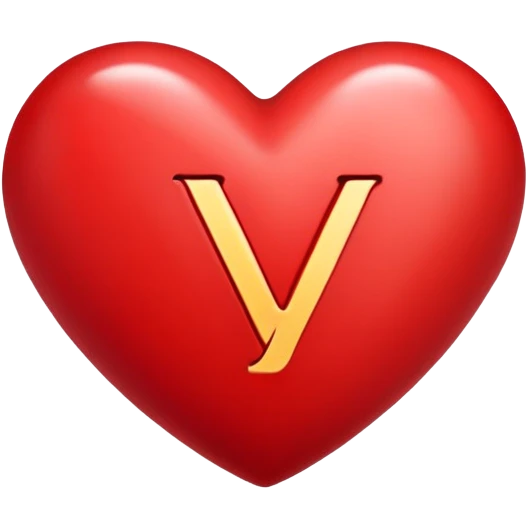 Heart with the letter y inside  emoji