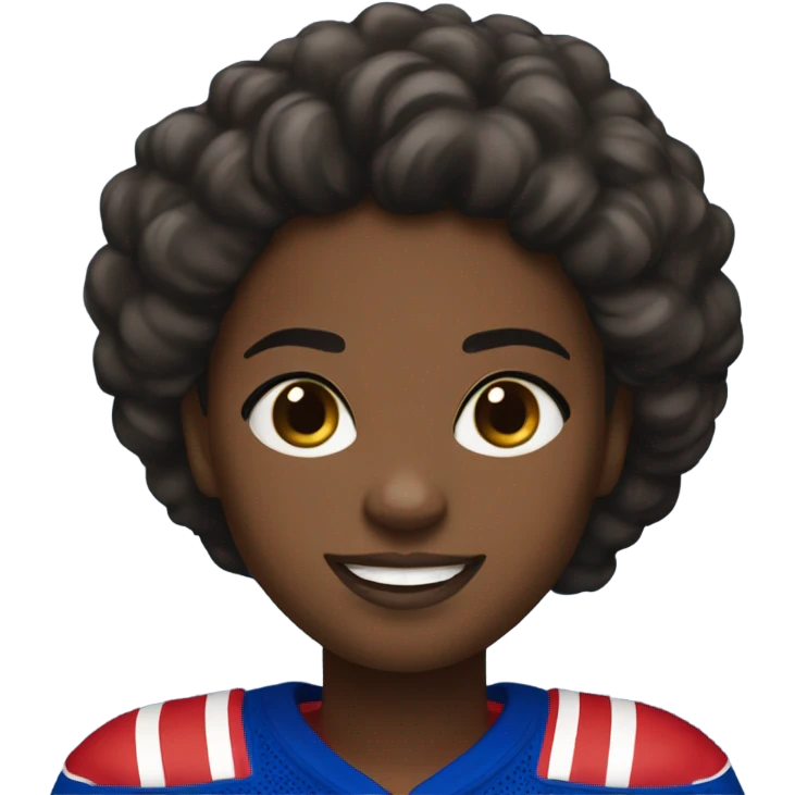 Black girl wearing buffalo bills clothes emoji