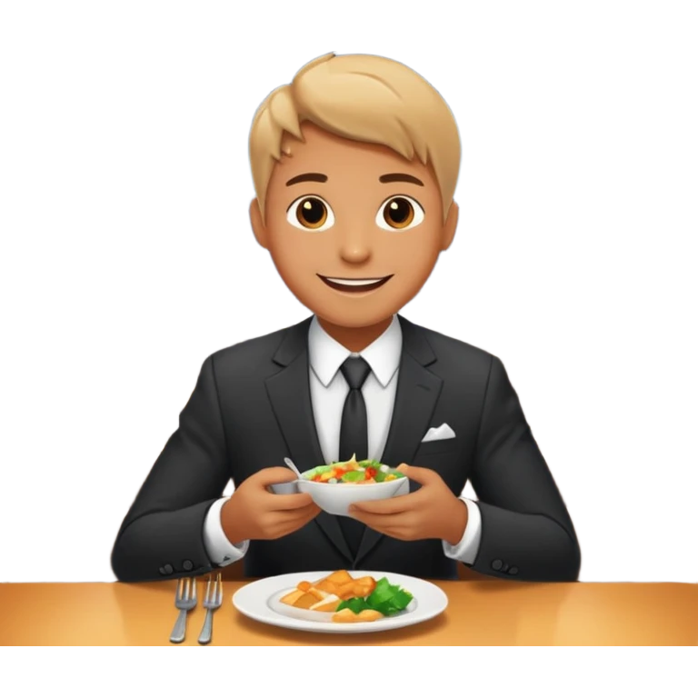 someone who eats in restaurants high above the city with the city on the background
 emoji