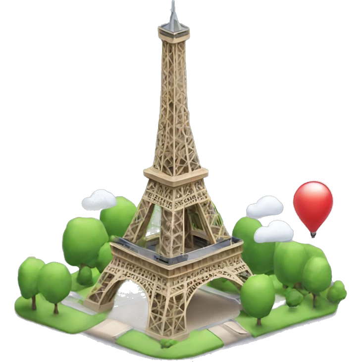 Eiffel tour with an AI emoji