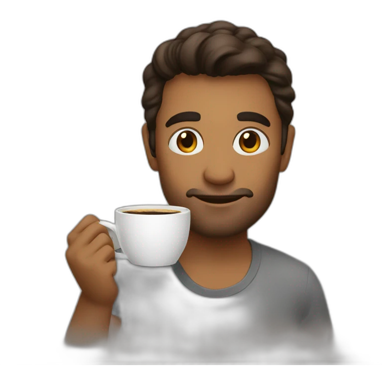 a CAIO drinking coffee emoji