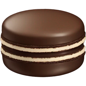 Vanilla and chocolate macaroon emoji