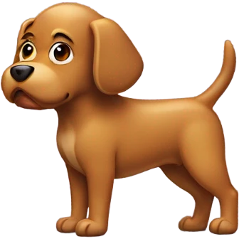 Dog pooping emoji