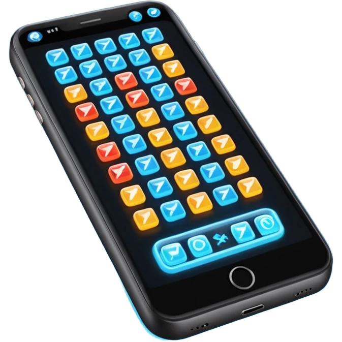 a phone showing the game weaver being played on it  emoji