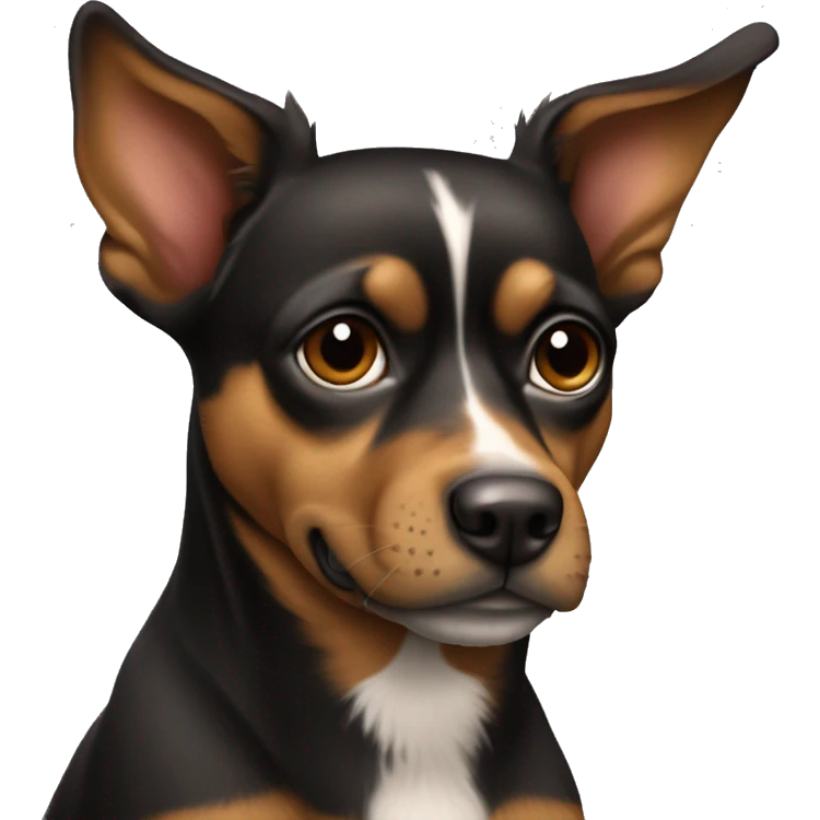 Schwarz brauner zwergpincher niedlich  emoji