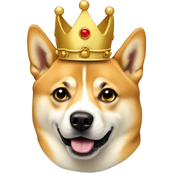 doge with crown emoji