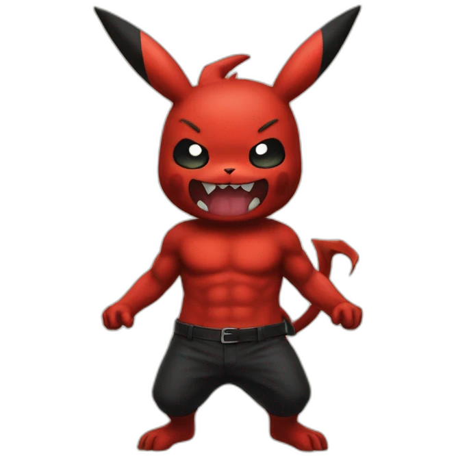 devil pikachu emoji