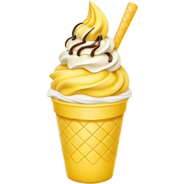 Dole whip in a yellow cup emoji