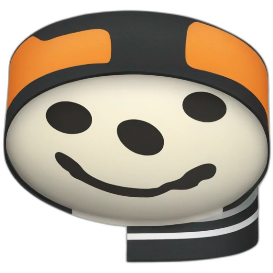 Eishockey puck with a smile emoji