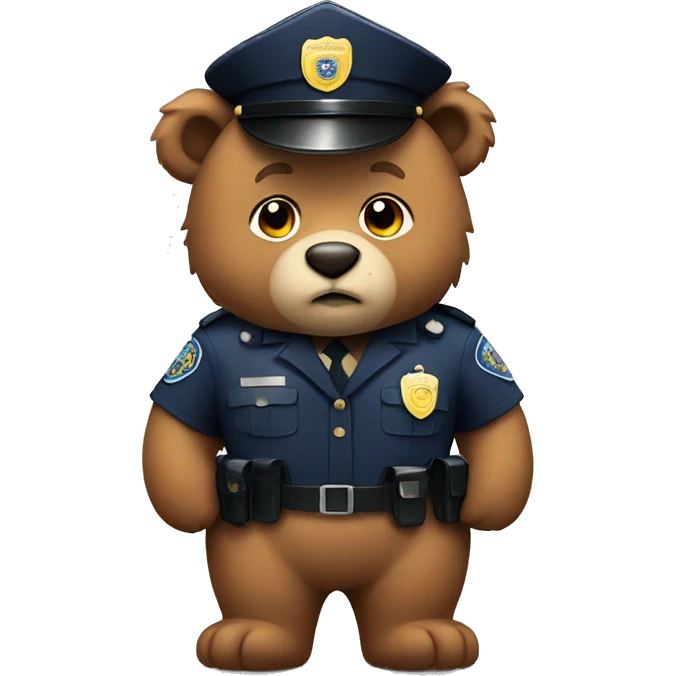 Bear in police uniform  emoji