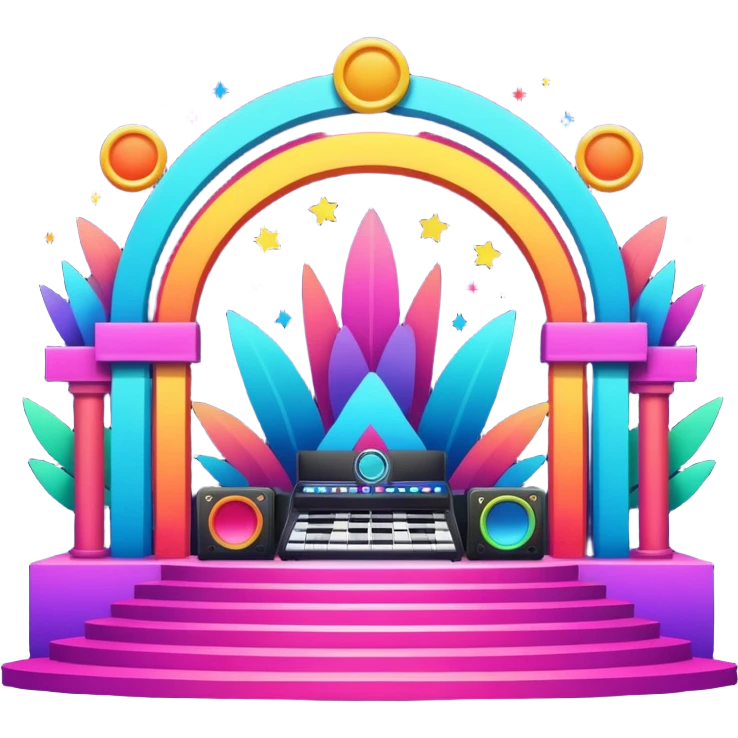 electronic music festival stage emoji