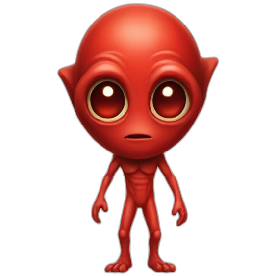 Red alien emoji
