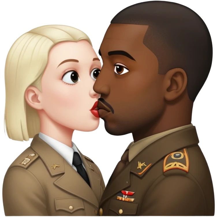 Kanye west kissing hitler  emoji