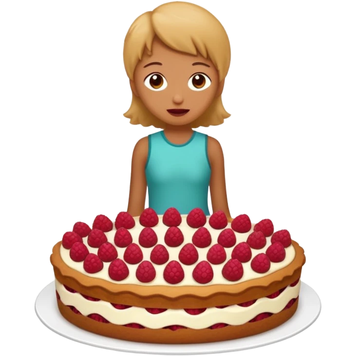 Raspberry torte human full body emoji