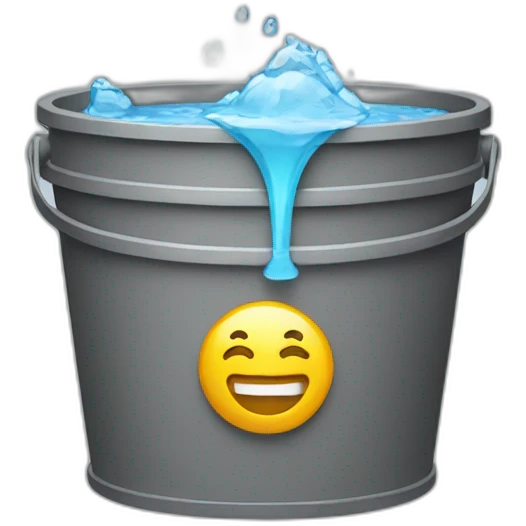 bucket with full of water emoji
