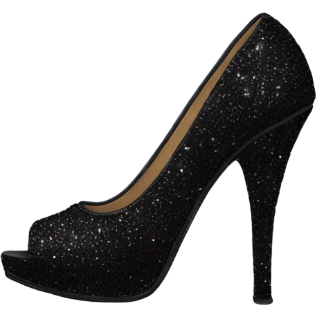 black sparkly heel emoji