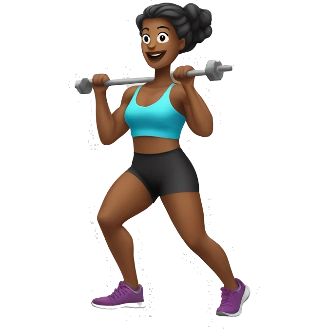 a Queen practicing  Crossfit emoji