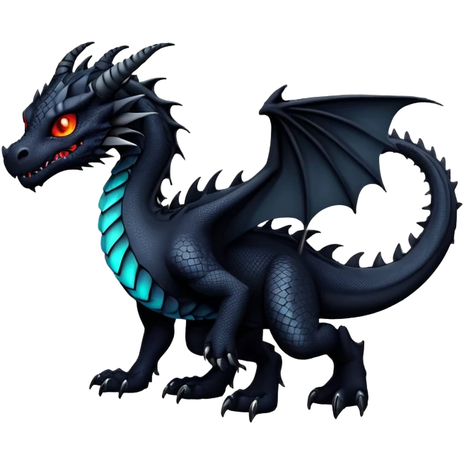 Gothic Badass Edgy Dark Mysterious Mystical Dragon-Beast-Trico-Noivern-Noibat-Fursona emoji