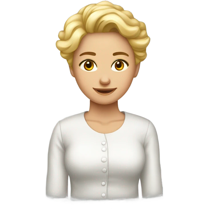Девушка блондинка с длинными волосами в красной одежде  emoji