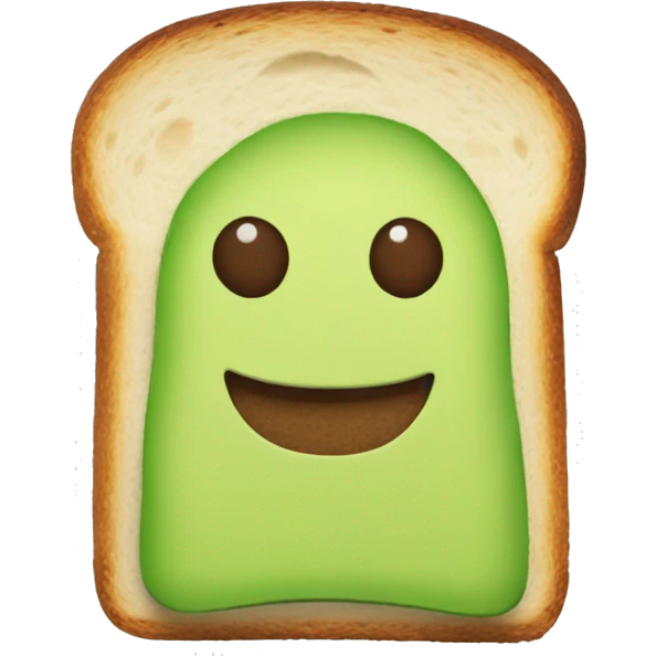 Toast with avocado  emoji