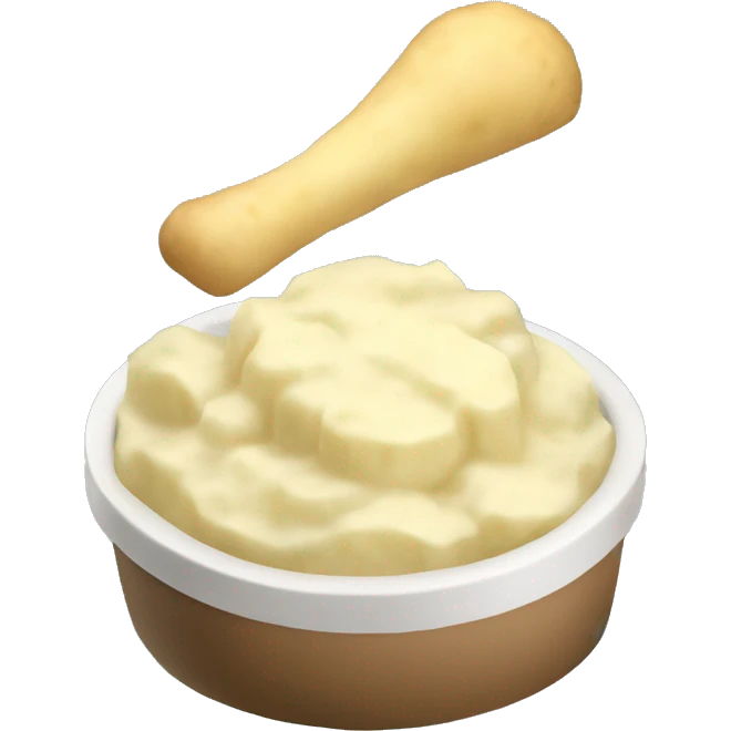 Mashed potatoes isometric view  emoji
