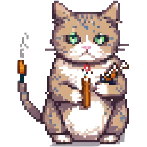 cat with sigarette emoji
