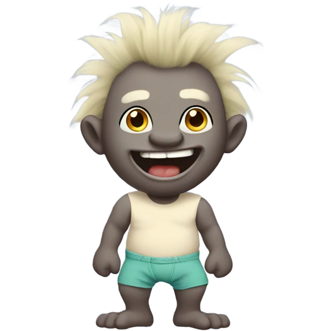 A troll in a diaper emoji