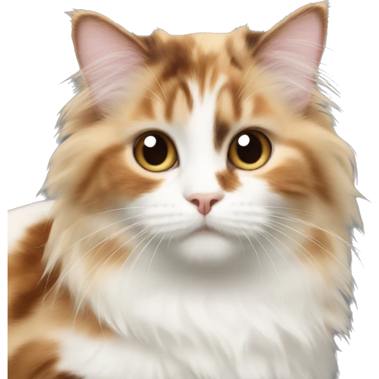 Calico munchkin cat long haired emoji