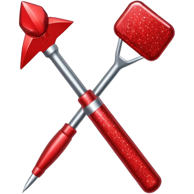 red glitter tool windows emoji