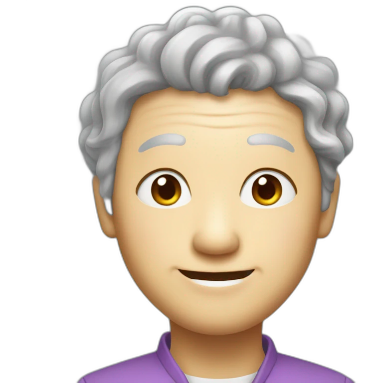 Chinese senior with wavy hair show thank you emoji
