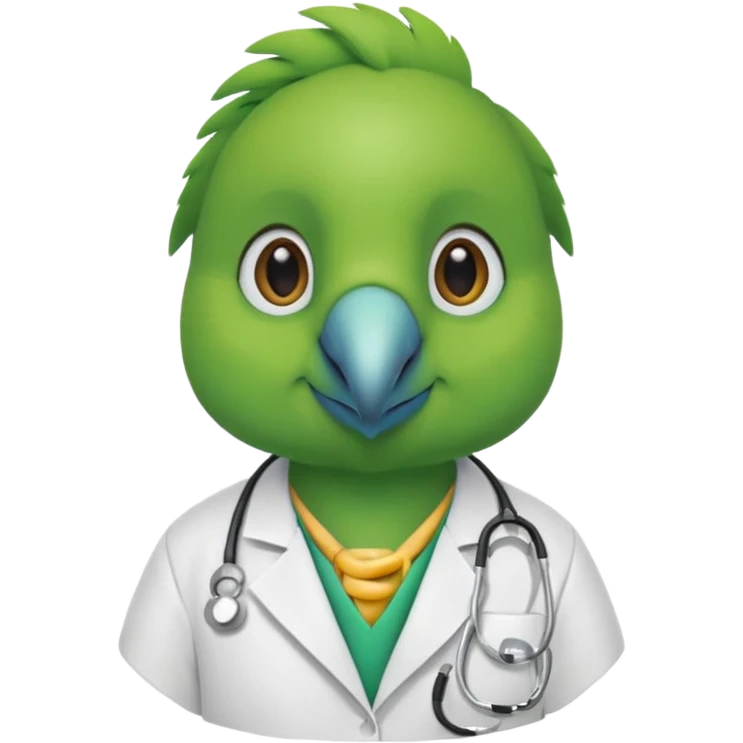 Parrot doctor emoji