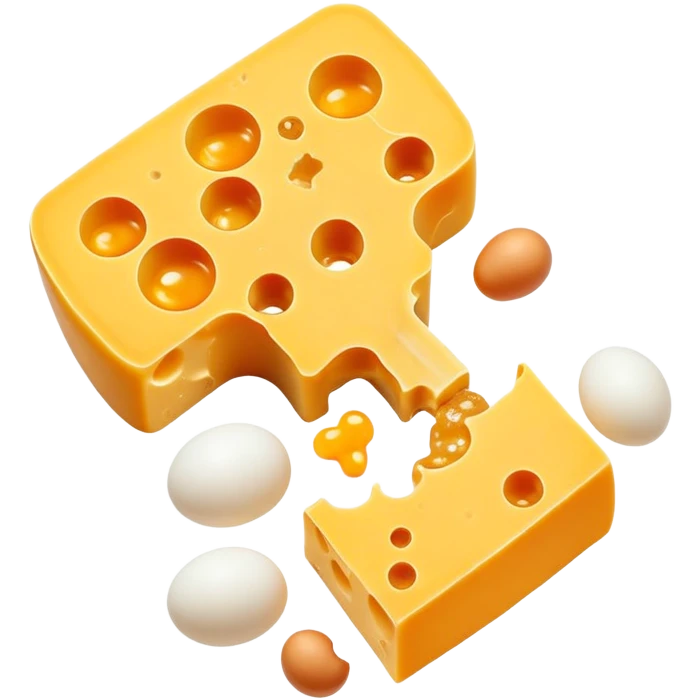 Ethereal vitamin K2 appearing as a golden key floating among pieces of aged cheese, egg yolk, and fermented natto. The key directs glowing calcium particles toward a single bone with a bright golden deposition point, illustrating K2's targeted calcium-directing function. emoji