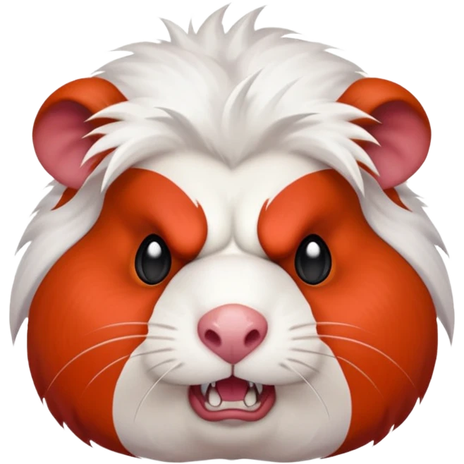 red demon guinea pig with sharp teeth emoji