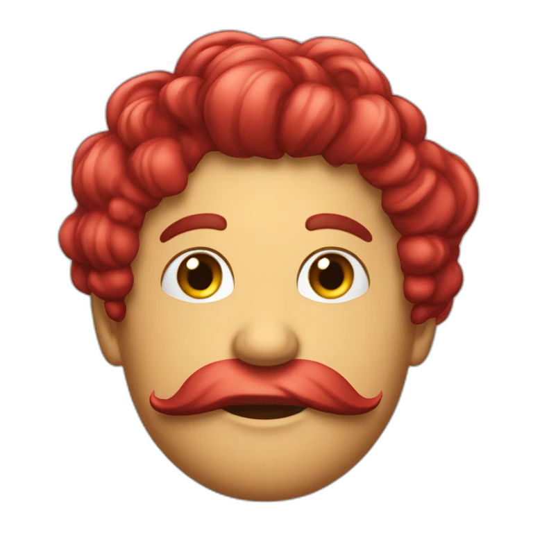 Un gars aux cheveux rouge qui fume emoji