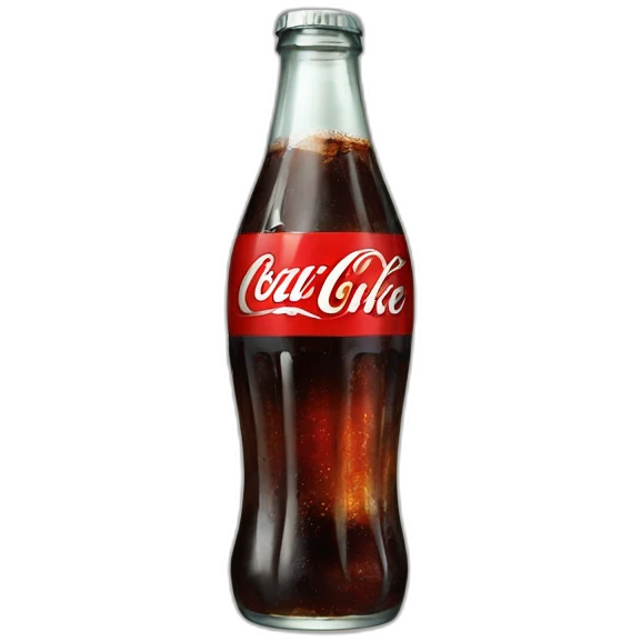 Vintage glass Diet coke emoji